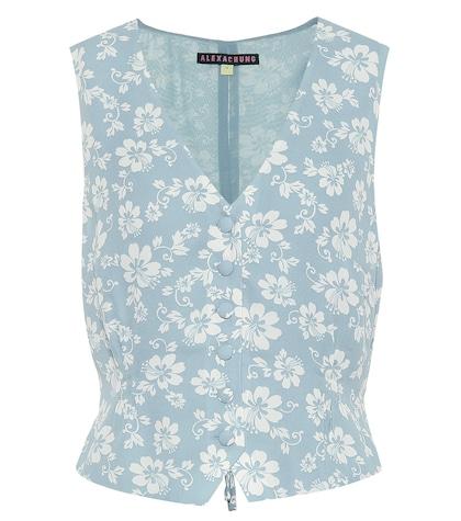 The Row Floral Crêpe Top