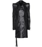 Unravel Double-breasted Leather Coat
