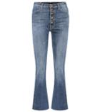 Mother Hustler Snap Down Cropped Jeans