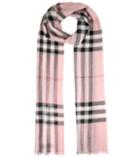 Burberry Giant Check Wool And Silk Scarf