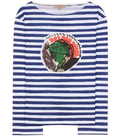 Burberry Ovelha Striped Cotton Top
