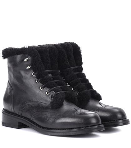 Rag & Bone Cozen Shearling-lined Leather Boots