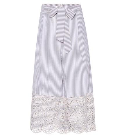 Zimmermann Meridian Striped Cotton Culottes