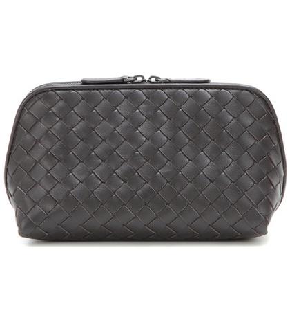 Valentino Intrecciato Leather Cosmetic Case