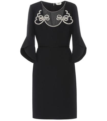 Fendi Wool And Silk Crêpe Dress