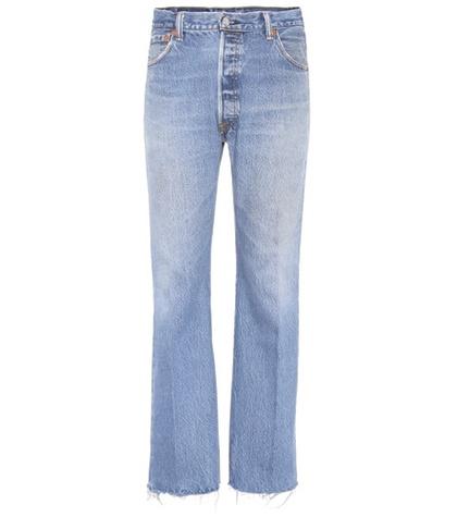 Re/done Lea High-waisted Cropped Jeans