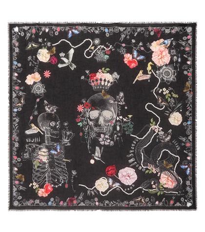 Alexander Mcqueen Printed Wool-blend Scarf