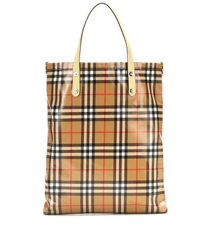 Burberry Coated Checked Tote