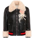 Gucci Embroidered Leather Jacket