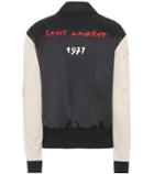 Saint Laurent Embroidered Cotton Bomber Jacket