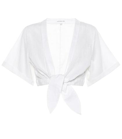 Alexandra Miro Sandy Cotton Crop Top