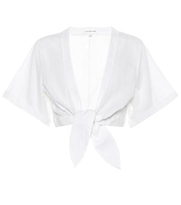 Alexandra Miro Sandy Cotton Crop Top