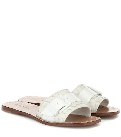 Bottega Veneta Ravello Leather Slides
