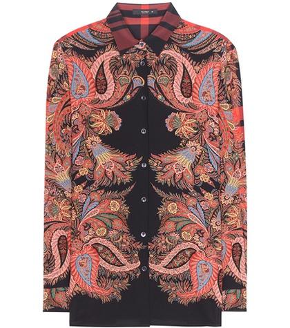 Oscar De La Renta Printed Silk Shirt