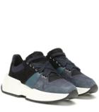 Max Mara Paneled Suede Sneakers