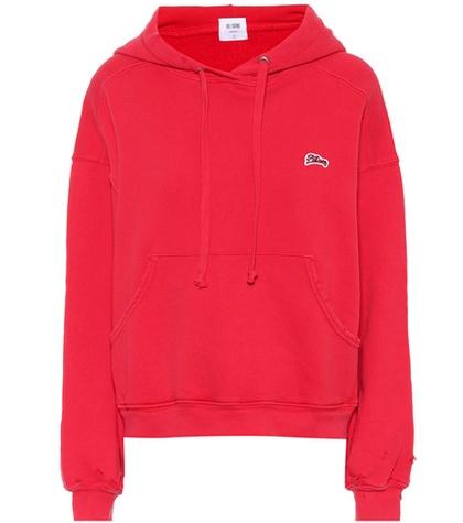 Re/done Logo Cotton Hoodie