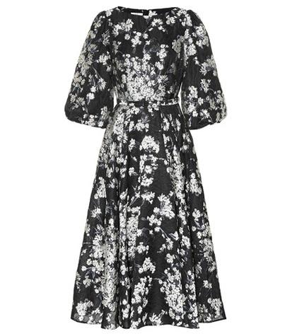 Co Floral Jacquard Dress