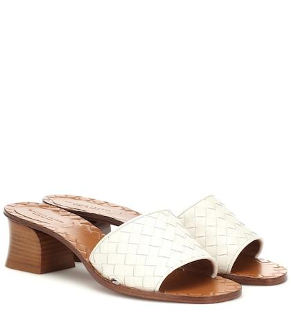 Balenciaga Ravello Intrecciato Leather Sandals