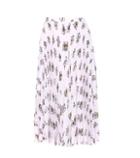 Prada Printed Plissé Fold Skirt