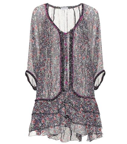 Valentino Garavani Bety Floral Silk Poncho Minidress