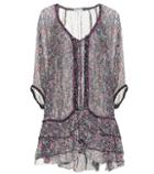 Valentino Garavani Bety Floral Silk Poncho Minidress