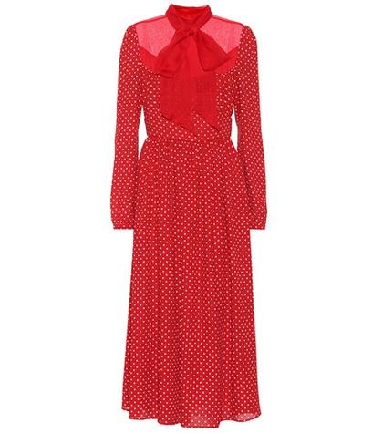 Valentino Polka-dot Silk Dress