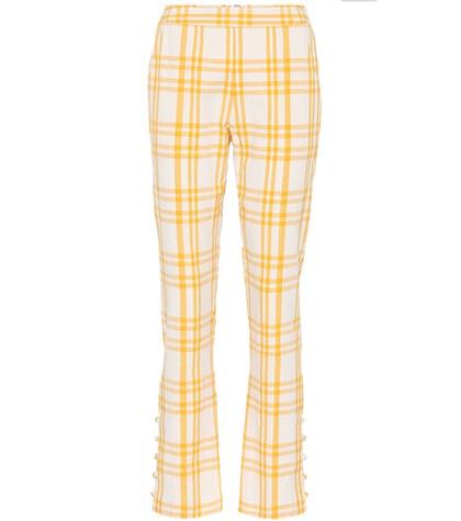 Rosie Assoulin Oboe Plaid Cotton Pants