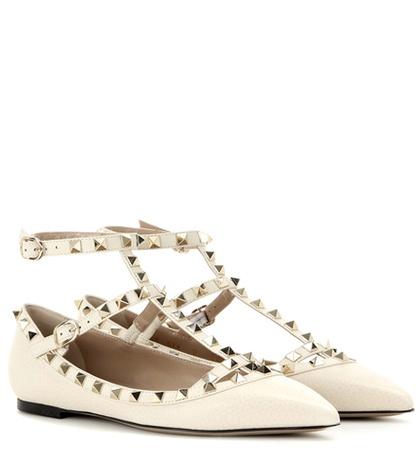Fausto Colato Valentino Garavani Rockstud Leather Ballerinas
