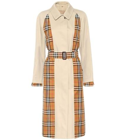 Burberry Vintage Check Cotton Trench Coat