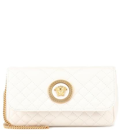 Versace Quilted Medusa Leather Shoulder Bag