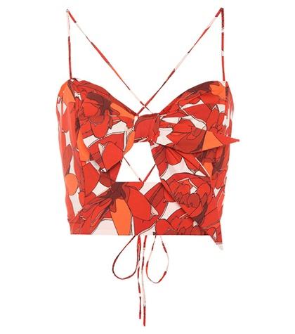 Johanna Ortiz Calico Roses Printed Cotton Top