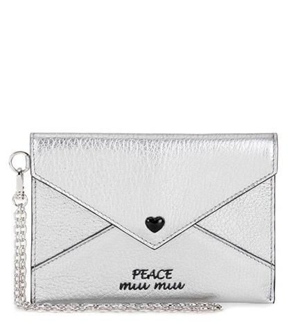 Miu Miu Embellished Leather Wallet