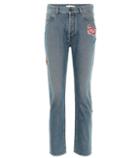 Valentino High-waisted Jeans With Appliqué