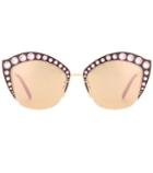 Gucci Crystal Embellished Cat-eye Sunglasses