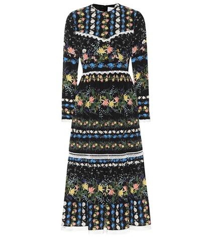 Erdem Georgie Printed Silk Crêpe Dress