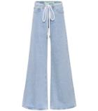 Off-white Mid-rise Wide-leg Jeans