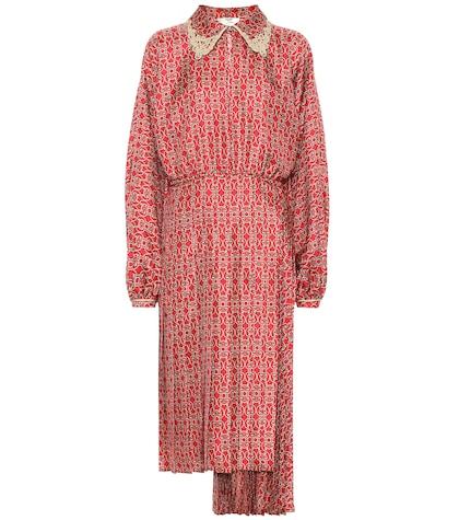 Fendi Printed Silk-twill Midi Dress