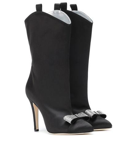 Woolrich Crystal Embellished Satin Boots