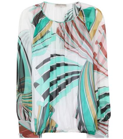 Emilio Pucci Printed Silk Top