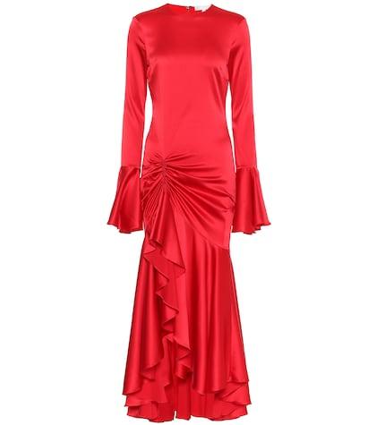 Caroline Constas Monique Silk-blend Midi Dress