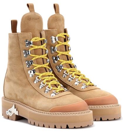 Prada Hiking Suede Ankle Boots