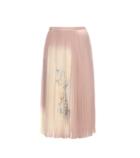 Valentino Pleated Printed Silk Skirt