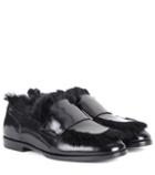 Veronica Beard Tedi Fur-trimmed Loafers