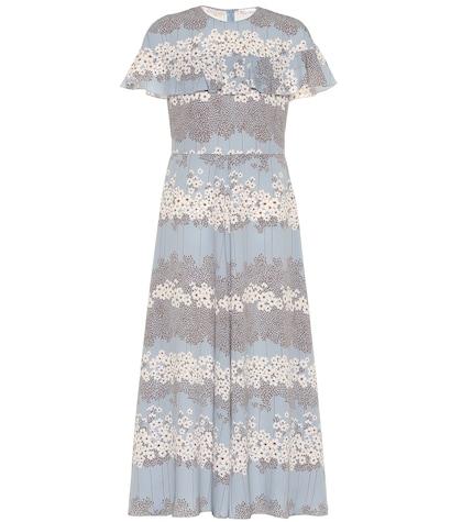 Redvalentino Ruffled Floral Midi Dress