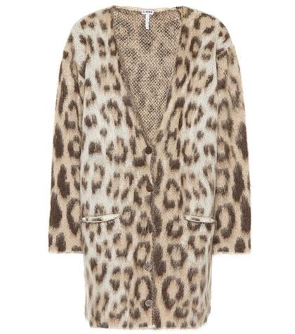 Loewe Leopard Mohair-blend Cardigan