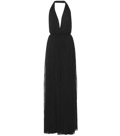 Saint Laurent Embellished Halter Dress