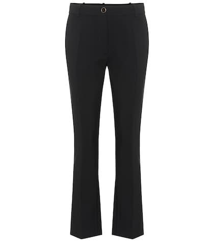 Valentino Cropped Wool-blend Pants