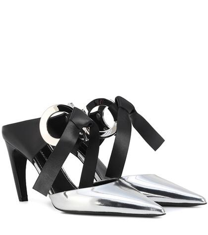 Valentino Metallic Leather Mules