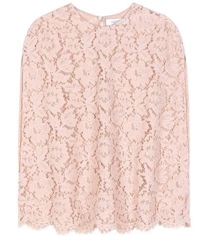 Valentino Cotton-blend Lace Top