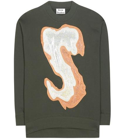 Acne Studios Karvel Cotton-blend Sweatshirt With Appliqué